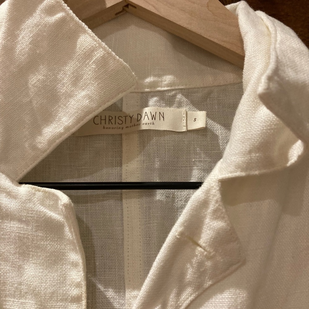 Christy dawn Penny jumpsuit - nwot. Small linen white jumper
